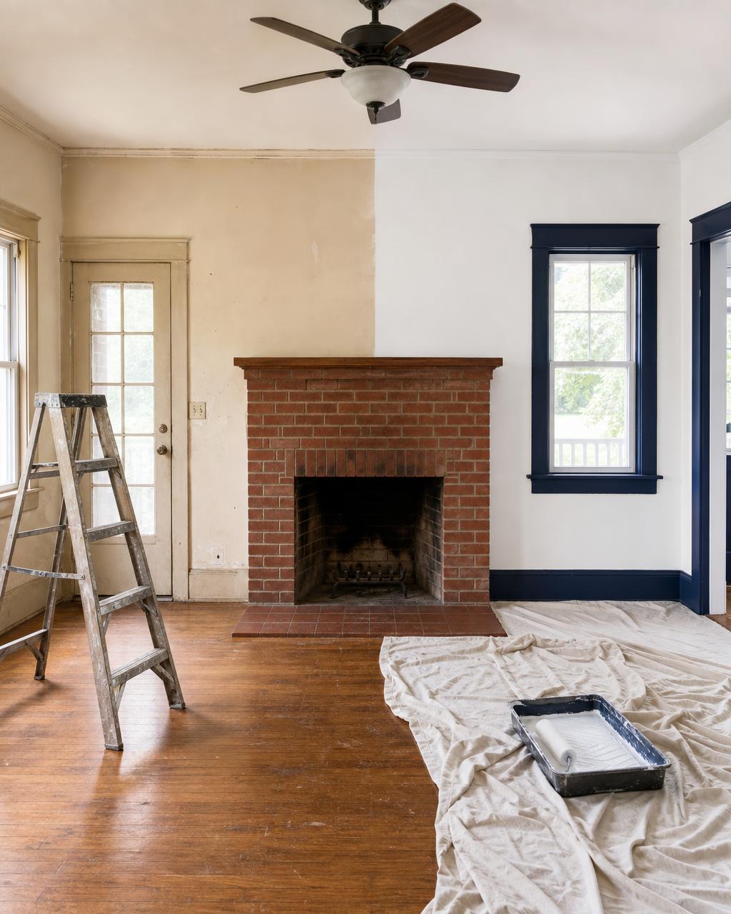 Living Room Fireplace Refresh
