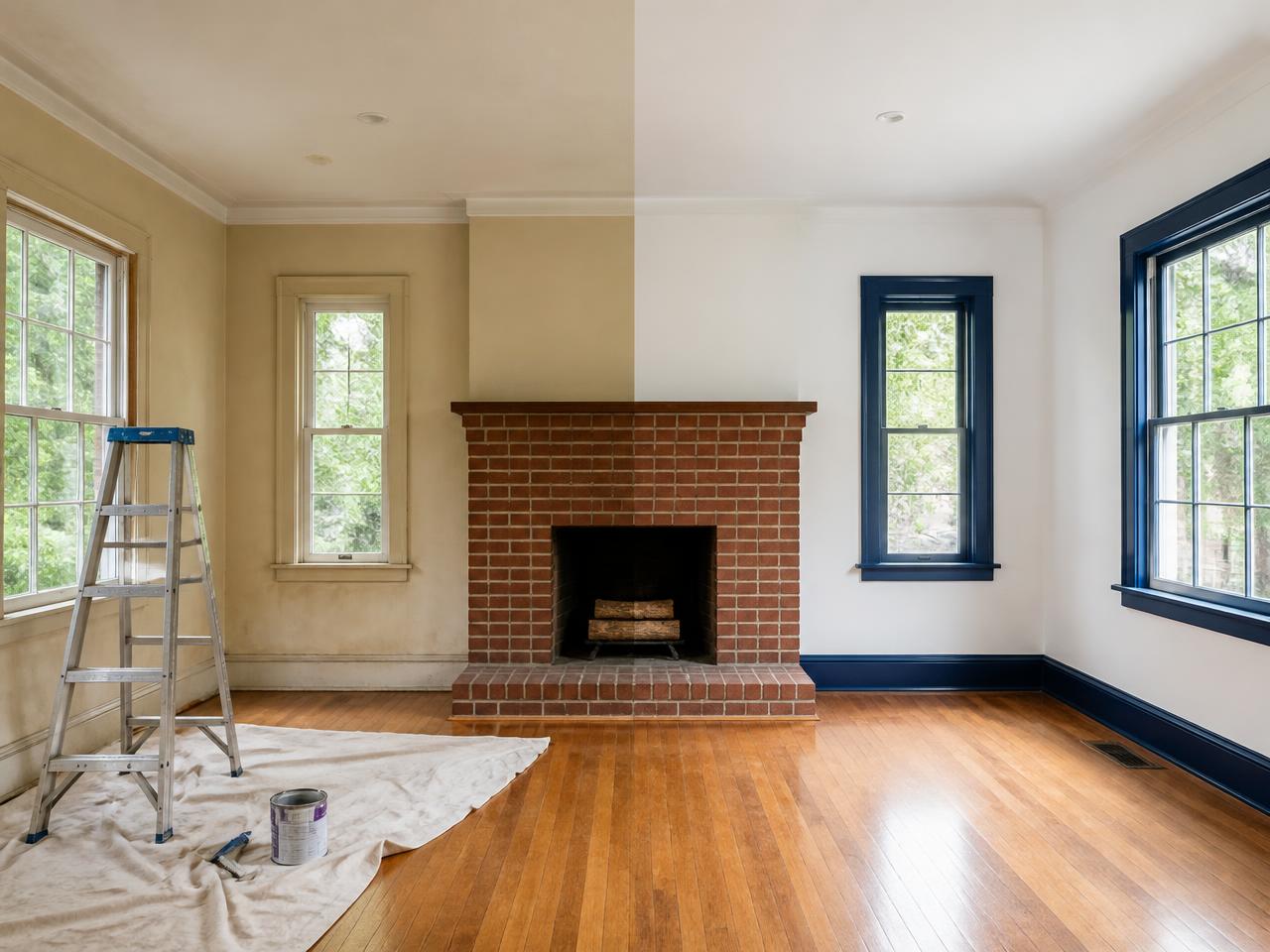 Residential interior painted by Sky Painters Group